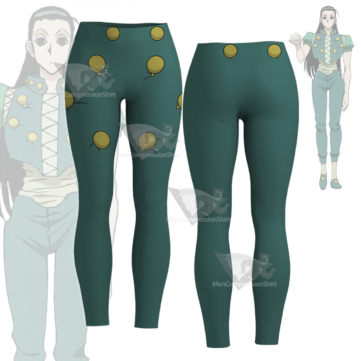 Hunter Illumi Zoldyck Green Women Compression Legging