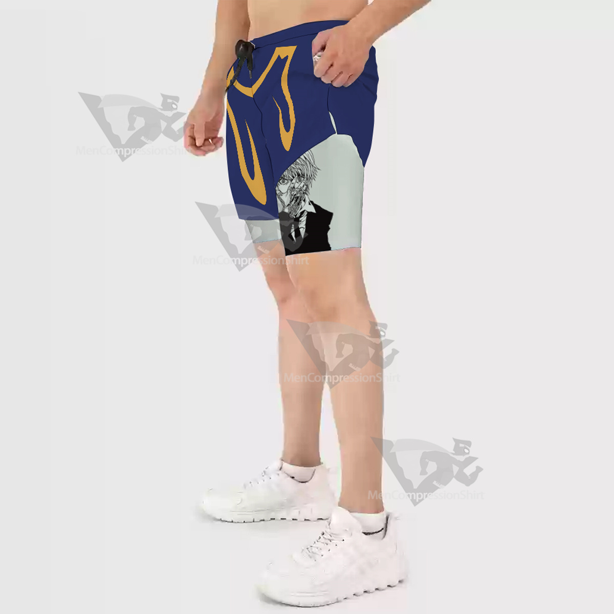 Hunter Kurapika Blue Men Compression Gym Short