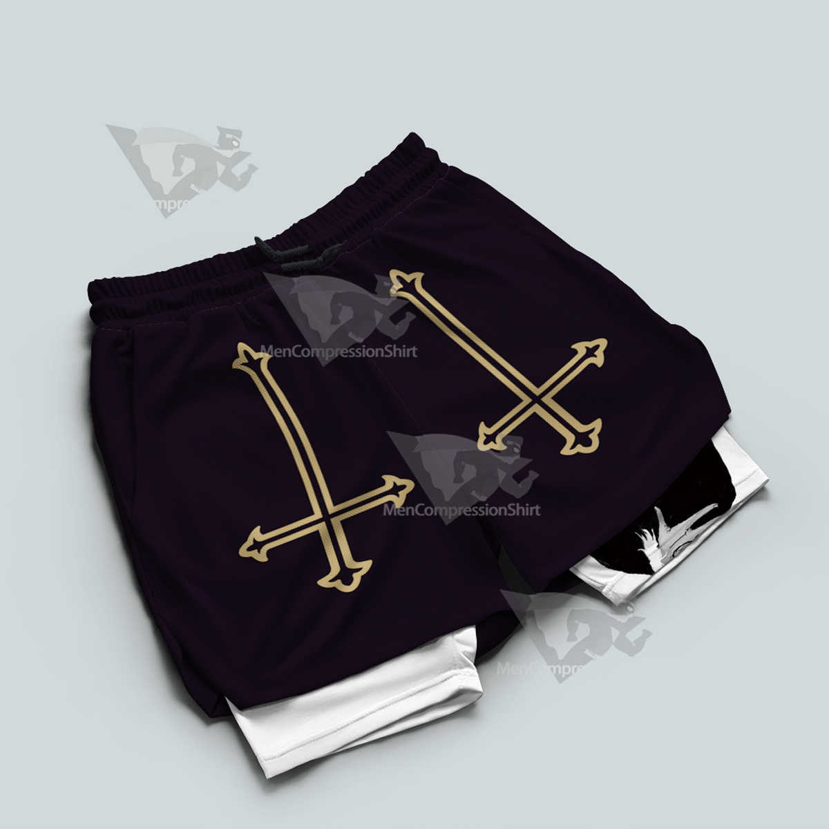 Hunter Lucilfer Chrollo Black Men Compression Gym Short