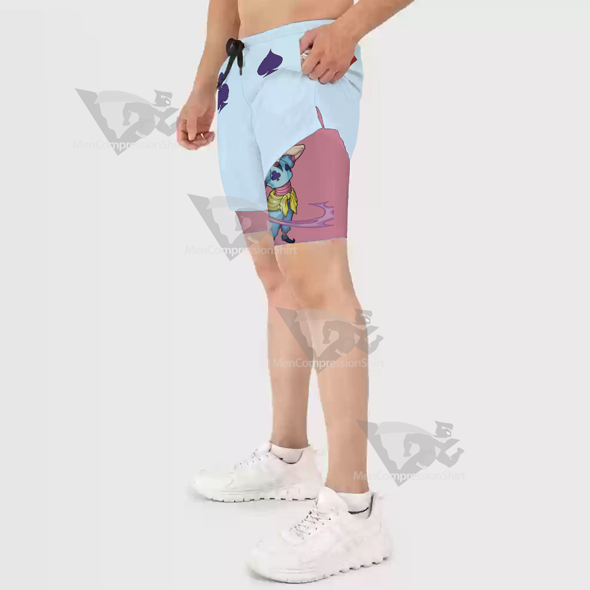 Hunter Morow Hisoka Blue Men Compression Gym Short