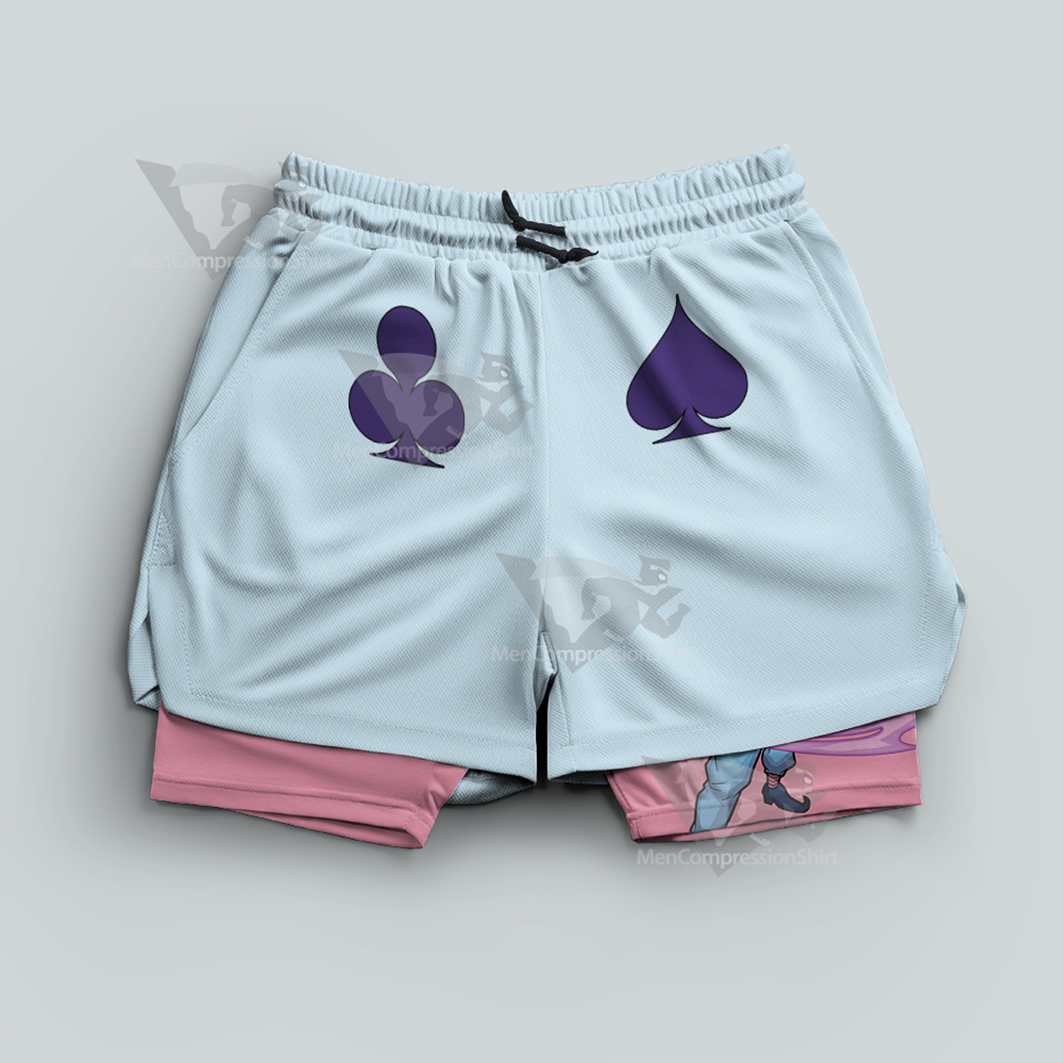 Hunter Morow Hisoka Blue Men Compression Gym Short