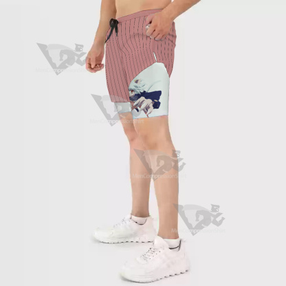 Hunter Neferpitou Pink Men Compression Gym Short