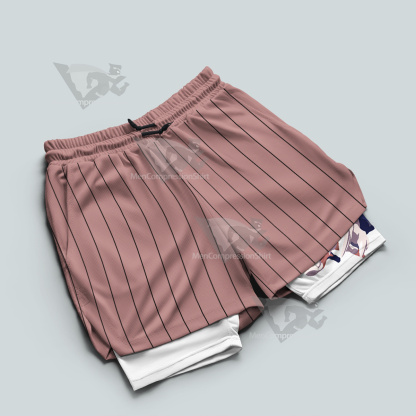 Hunter Neferpitou Pink Men Compression Gym Short