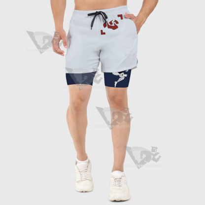 Hunter Netero Isaac White Men Compression Gym Short-MensCompressionShirt