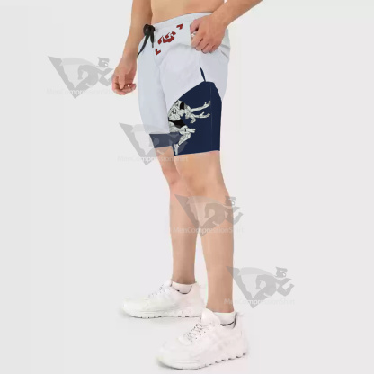 Hunter Netero Isaac White Men Compression Gym Short-MensCompressionShirt