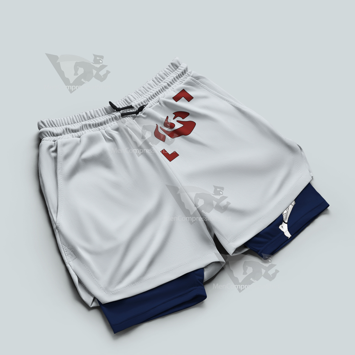 Hunter Netero Isaac White Men Compression Gym Short-MensCompressionShirt