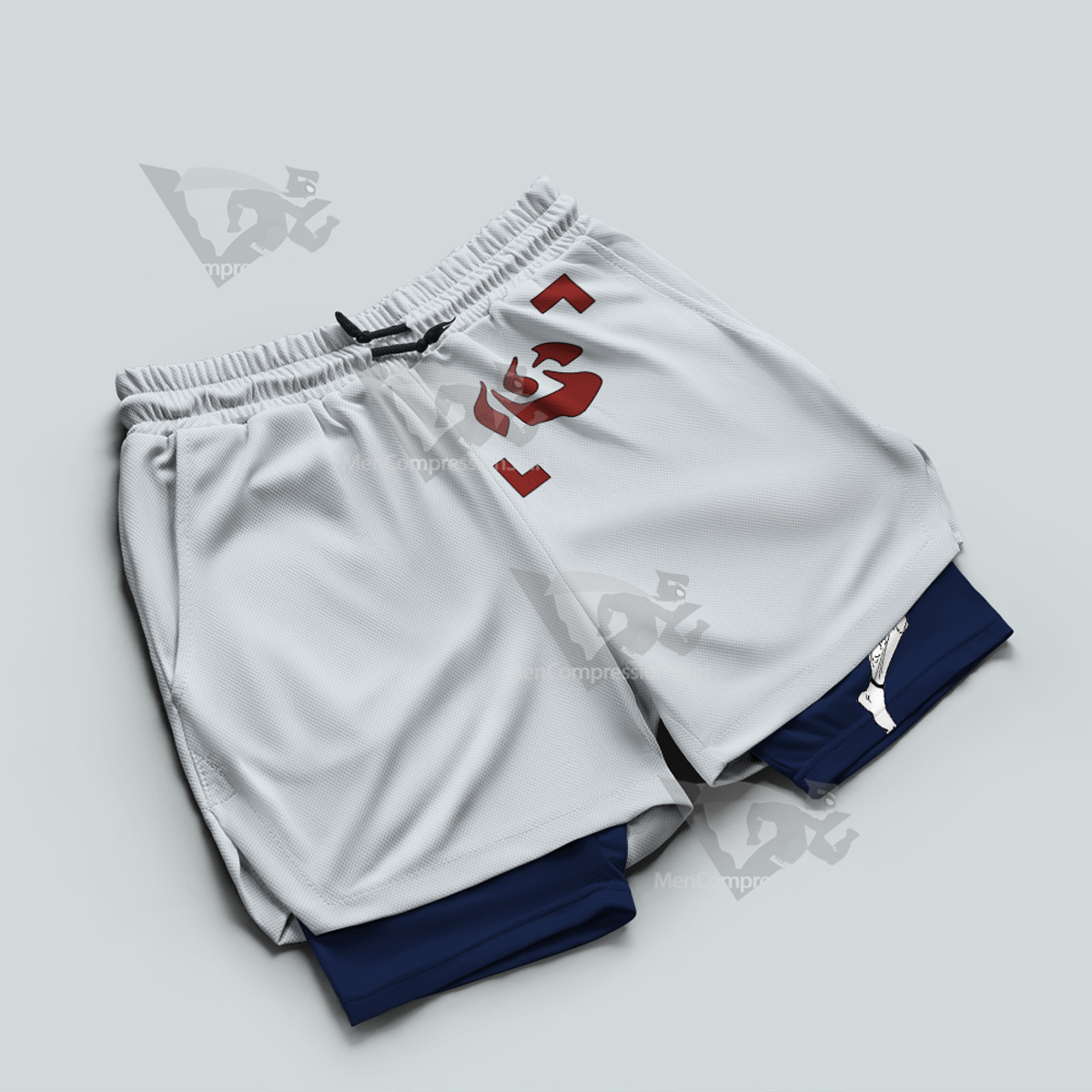 Hunter Netero Isaac White Men Compression Gym Short-MensCompressionShirt