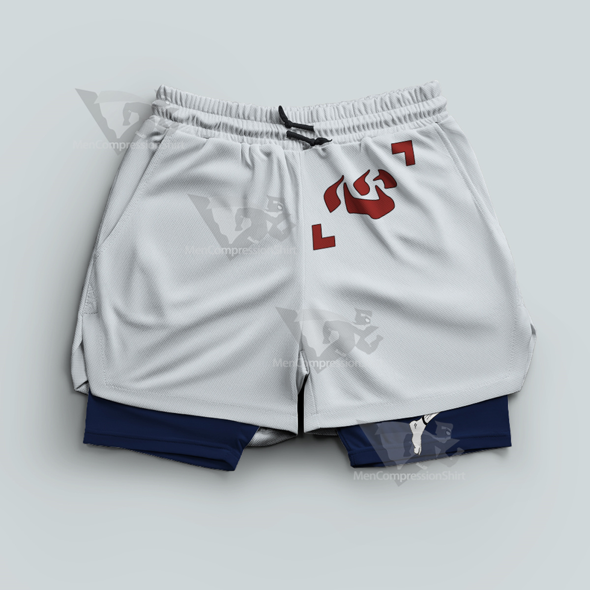 Hunter Netero Isaac White Men Compression Gym Short-MensCompressionShirt