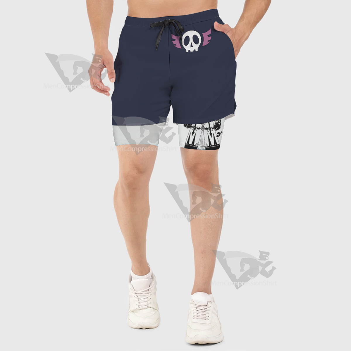 Hunter Portor Feitan Blue Men Compression Gym Short