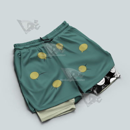 Hunter Zoldyck Illumi Gren Men Compression Gym Short