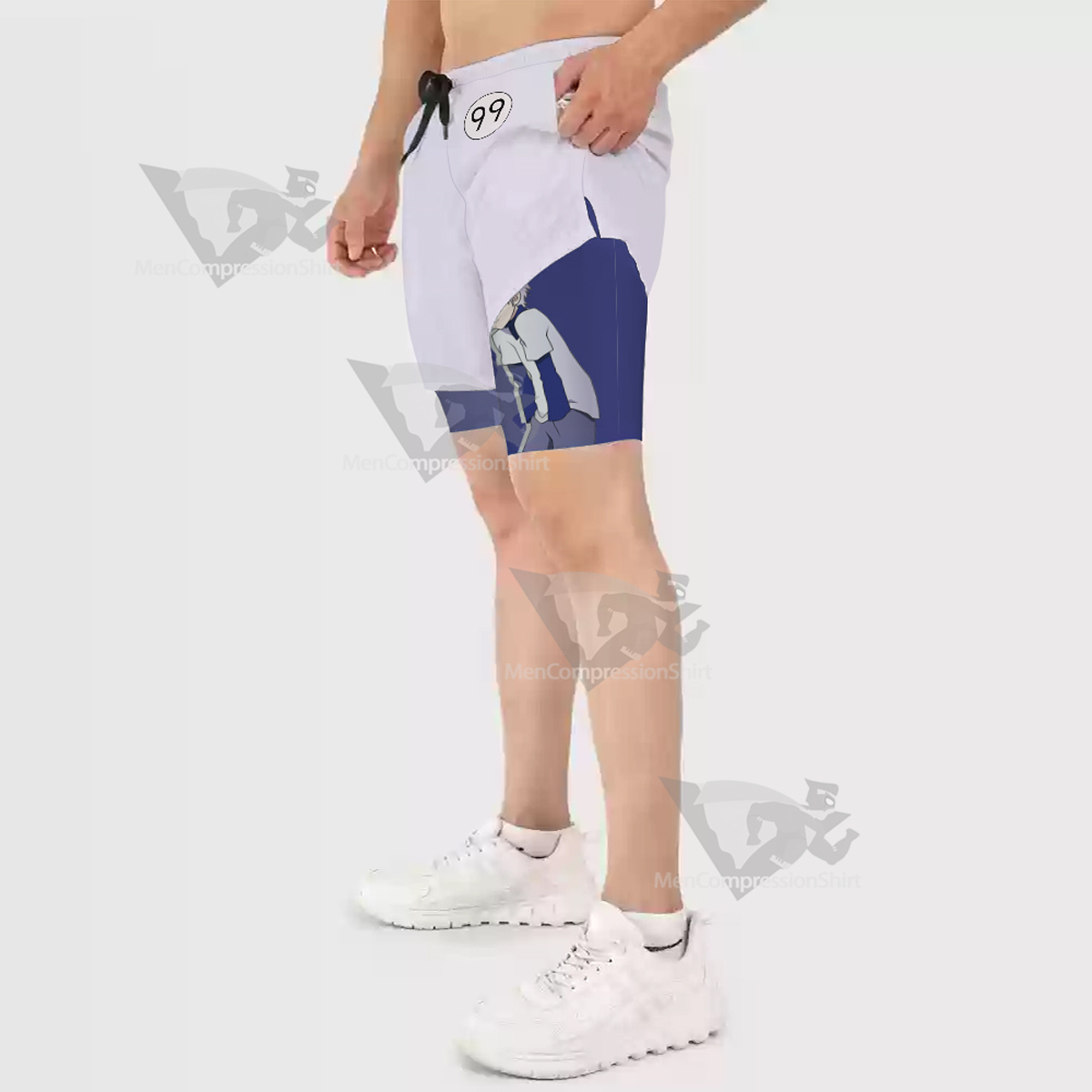 Hunter Zoldyck Killua White Men Compression Gym Short