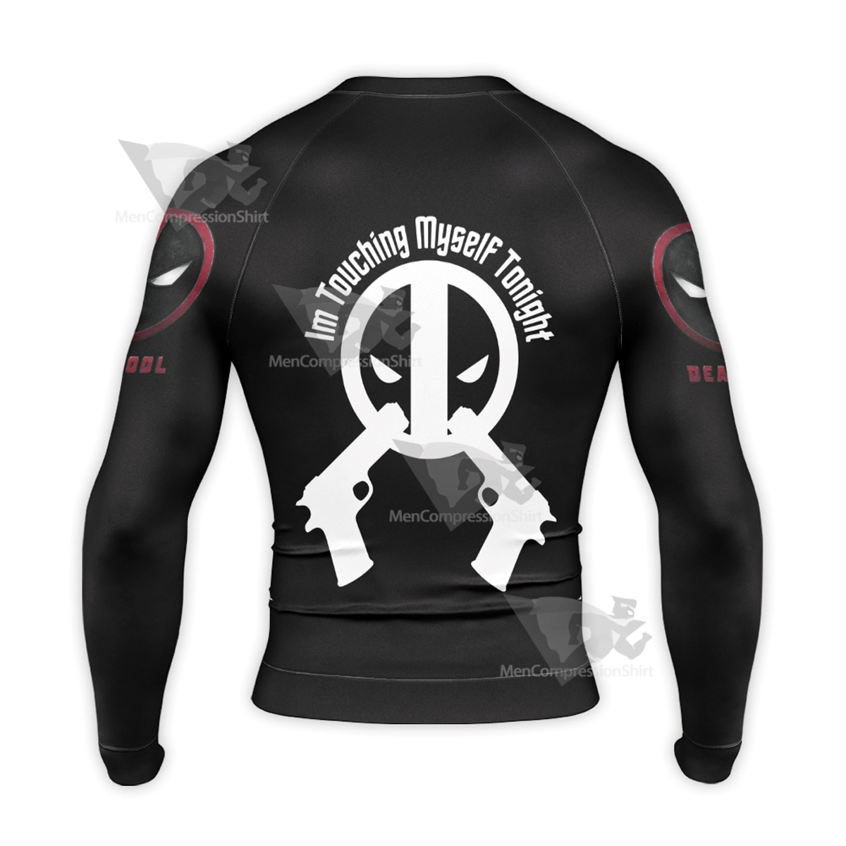 Hyper Deadpool Black Long Sleeve Compression Shirt