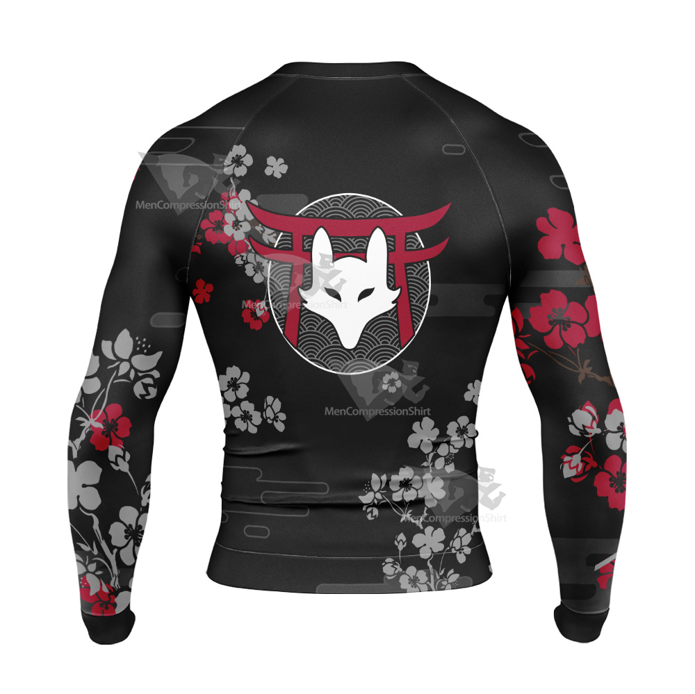 Inarizaki Foxes Black Long Sleeve Compression Shirt