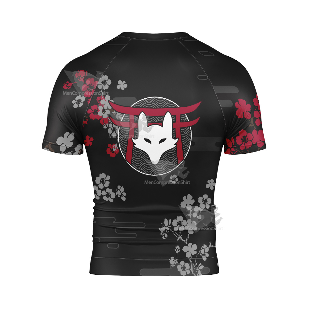 Inarizaki Foxes Black Short Sleeve Compression Shirt