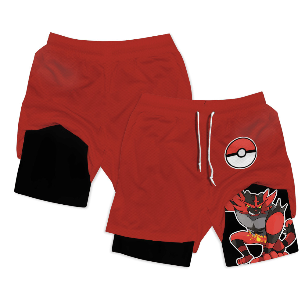 Incineroar Anime Compression Gym Shorts