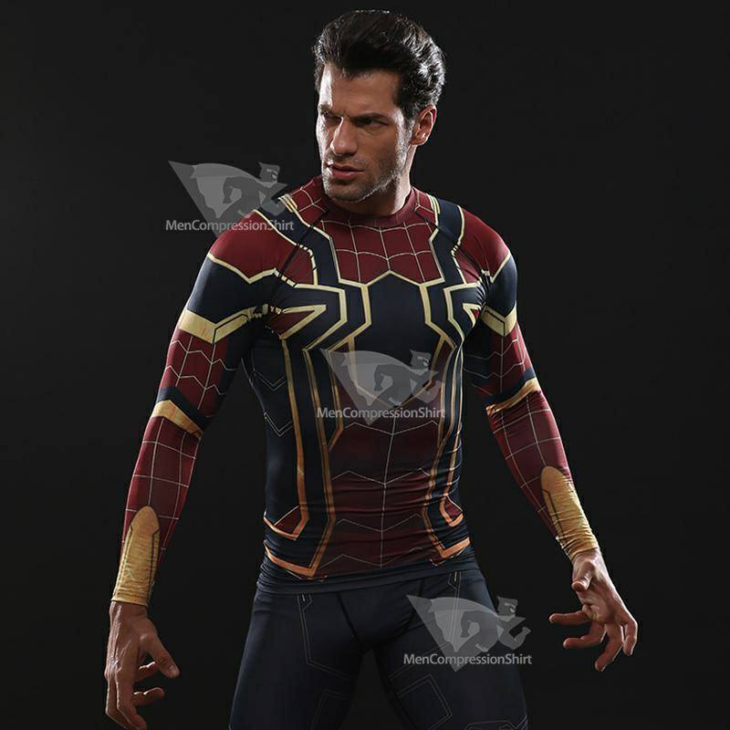 Infinity War Parker Long Sleeve Compression Shirt For Men