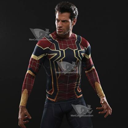 Infinity War Parker Long Sleeve Compression Shirt For Men