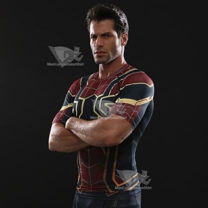 Infinity War Parker Short Sleeve Compression Shirt For Men