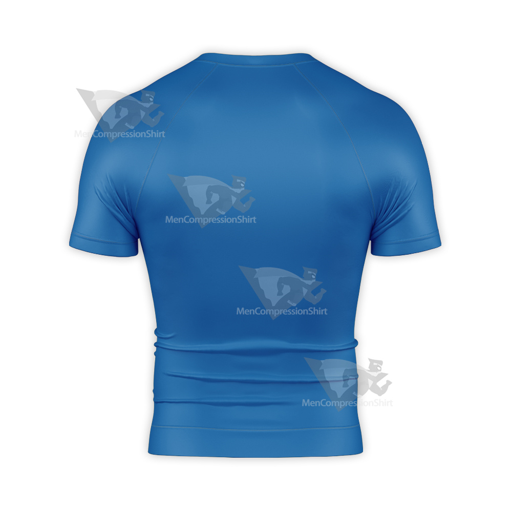 Invader Zim Dib Membrane Blue Cosplay Short Sleeve Compression Shirt