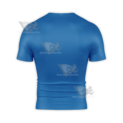Invader Zim Dib Membrane Blue Cosplay Short Sleeve Compression Shirt