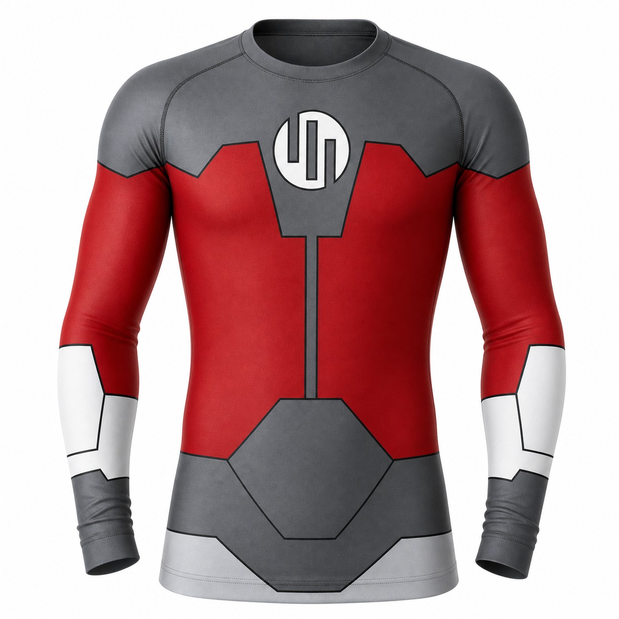 Invincible Grand Regent Thragg Red Gray Long Sleeve Compression Shirt
