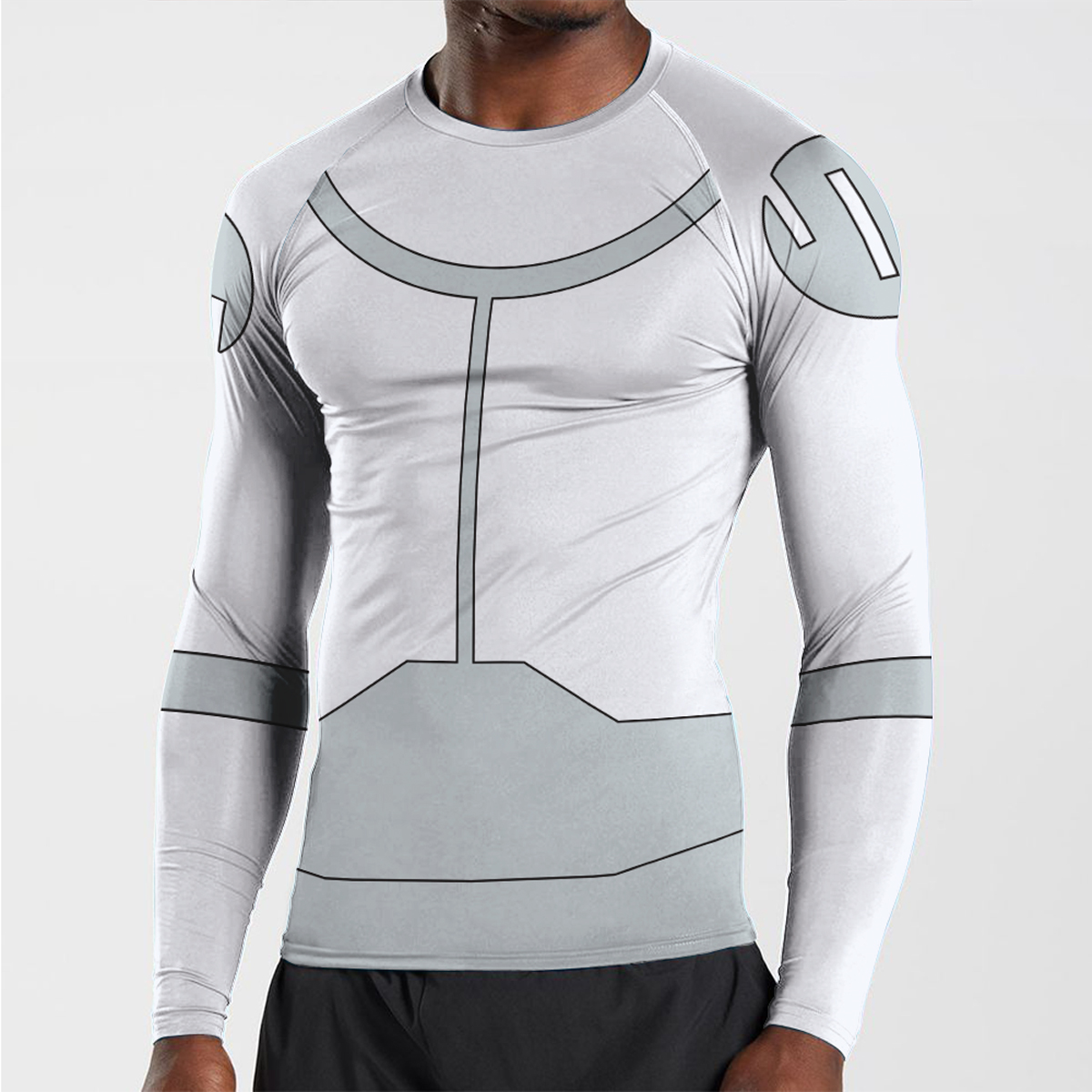Invincible Mark Viltrumite White Long Sleeve Compression Shirt