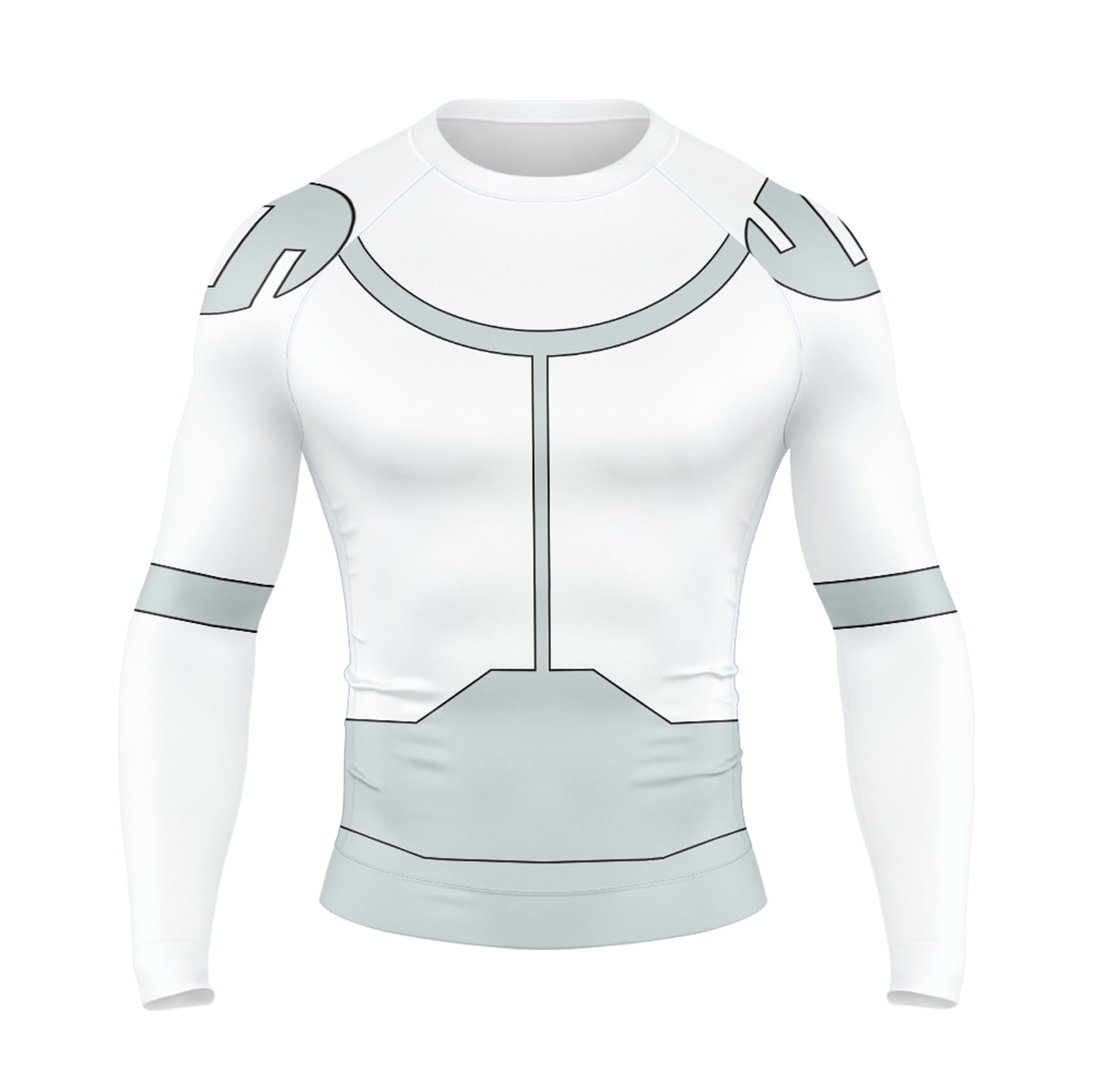 Invincible Mark Viltrumite White Long Sleeve Compression Shirt