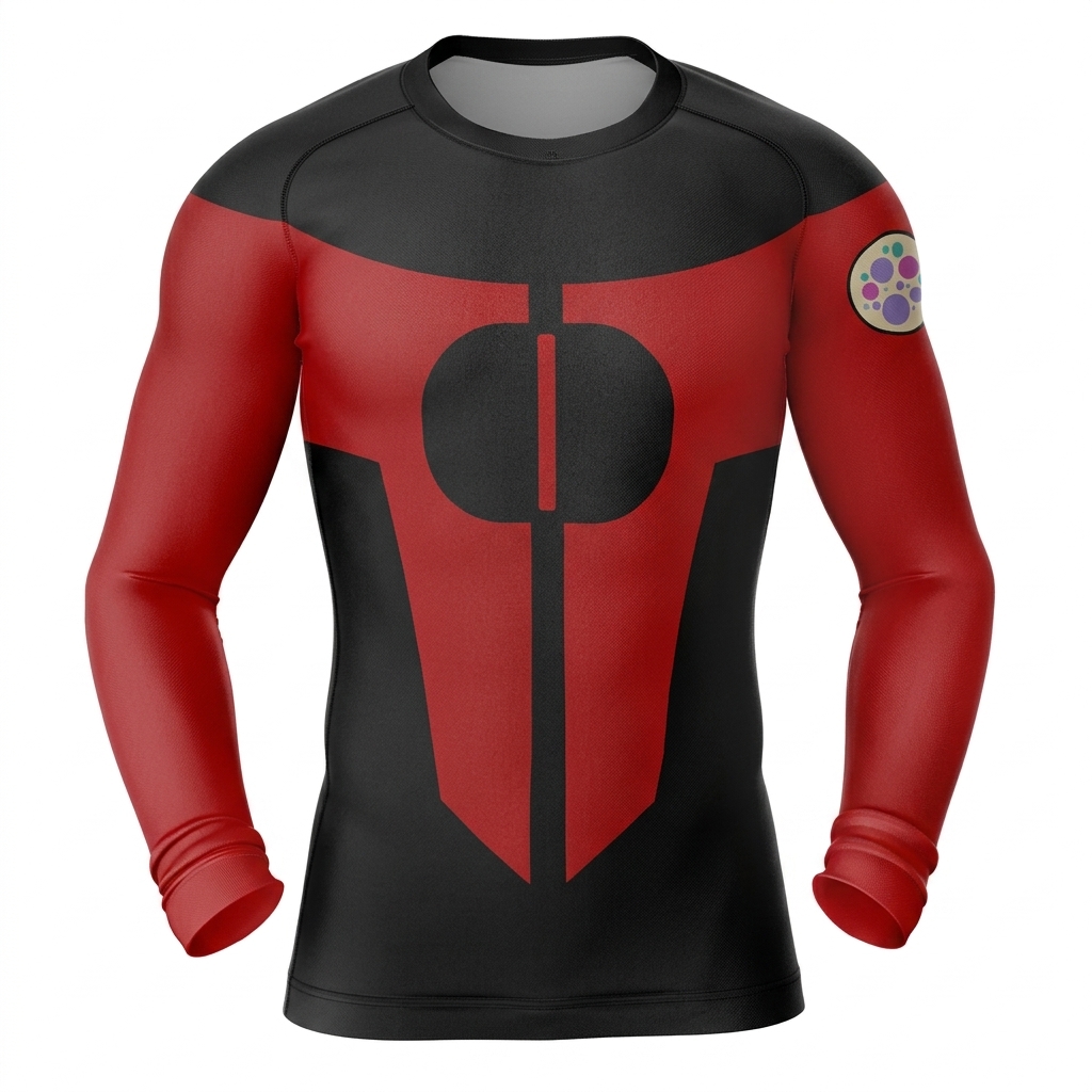 Invincible Oliver Grayson Age 15 Red Yellow Long Sleeve Compression Shirt