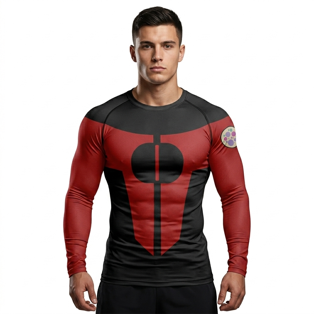 Invincible Oliver Grayson Age 15 Red Yellow Long Sleeve Compression Shirt