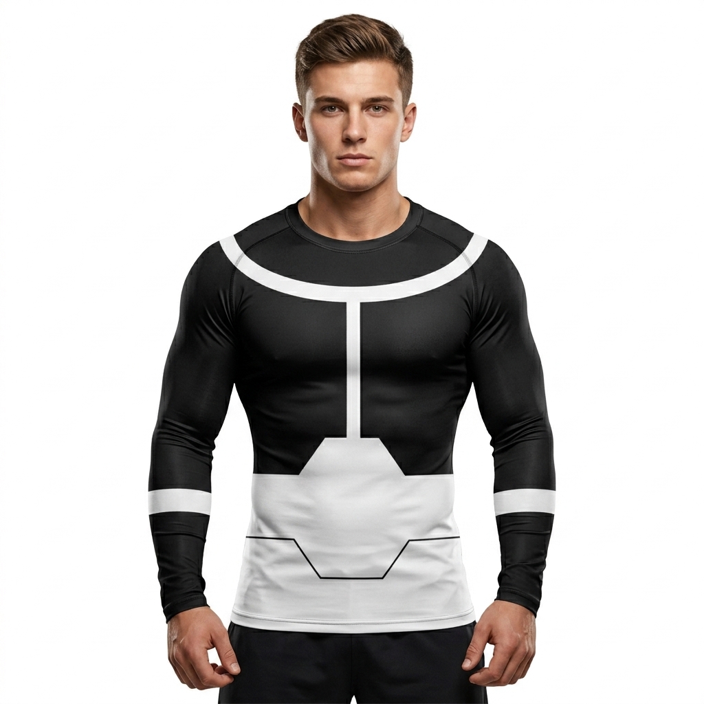 Invincible Viltrumite Executioner and Black Gray Long Sleeve Compression Shirt