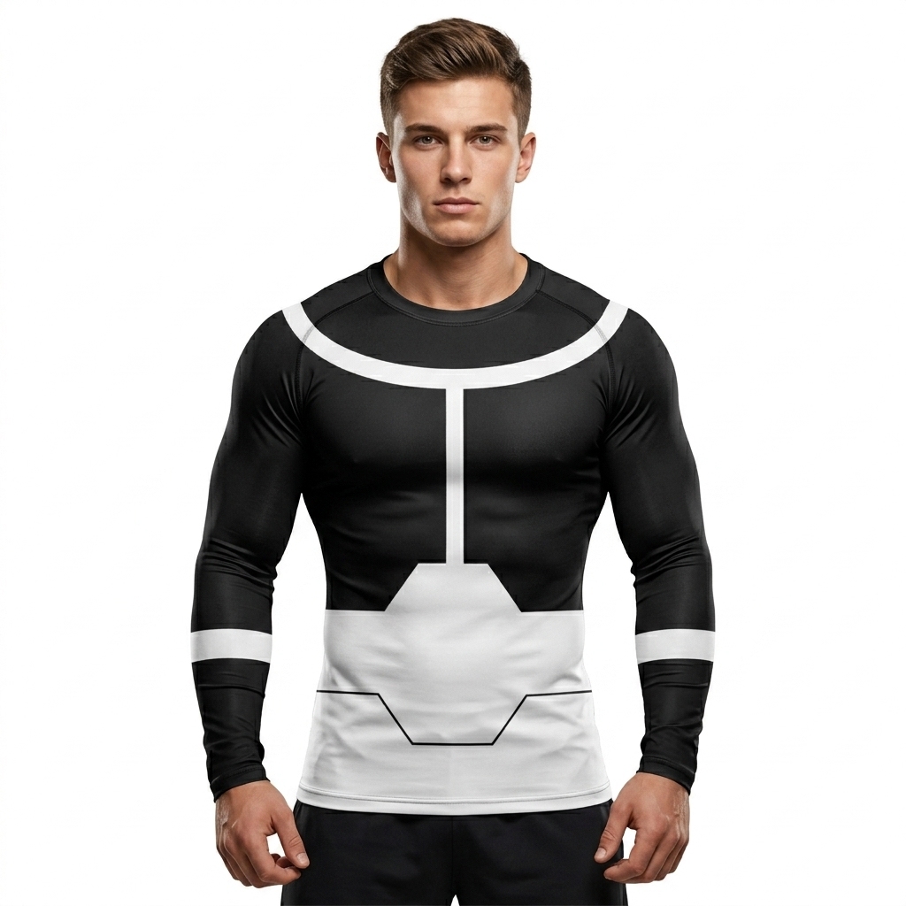 Invincible Viltrumite Executioner and Black Gray Long Sleeve Compression Shirt