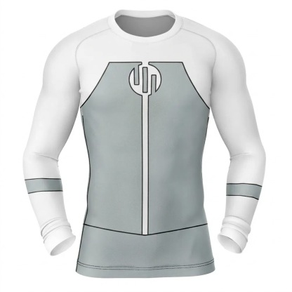 Invincible Viltrumite V2 Gray White Long Sleeve Compression Shirt