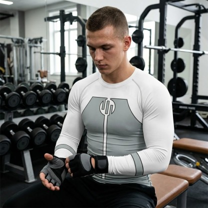 Invincible Viltrumite V2 Gray White Long Sleeve Compression Shirt