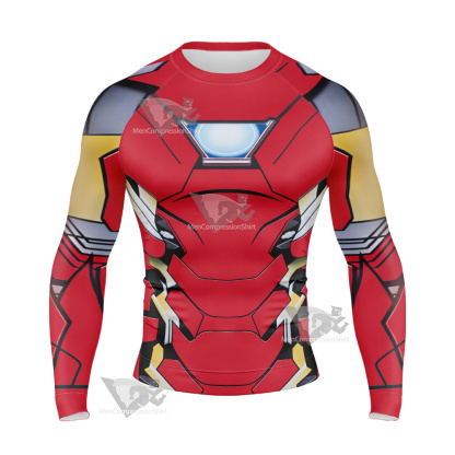 Iron Men Tony Stark Long Sleeve Compression Shirt