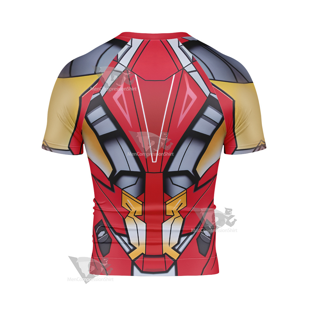Iron Men Tony Stark Short Sleeve Compression Shirt