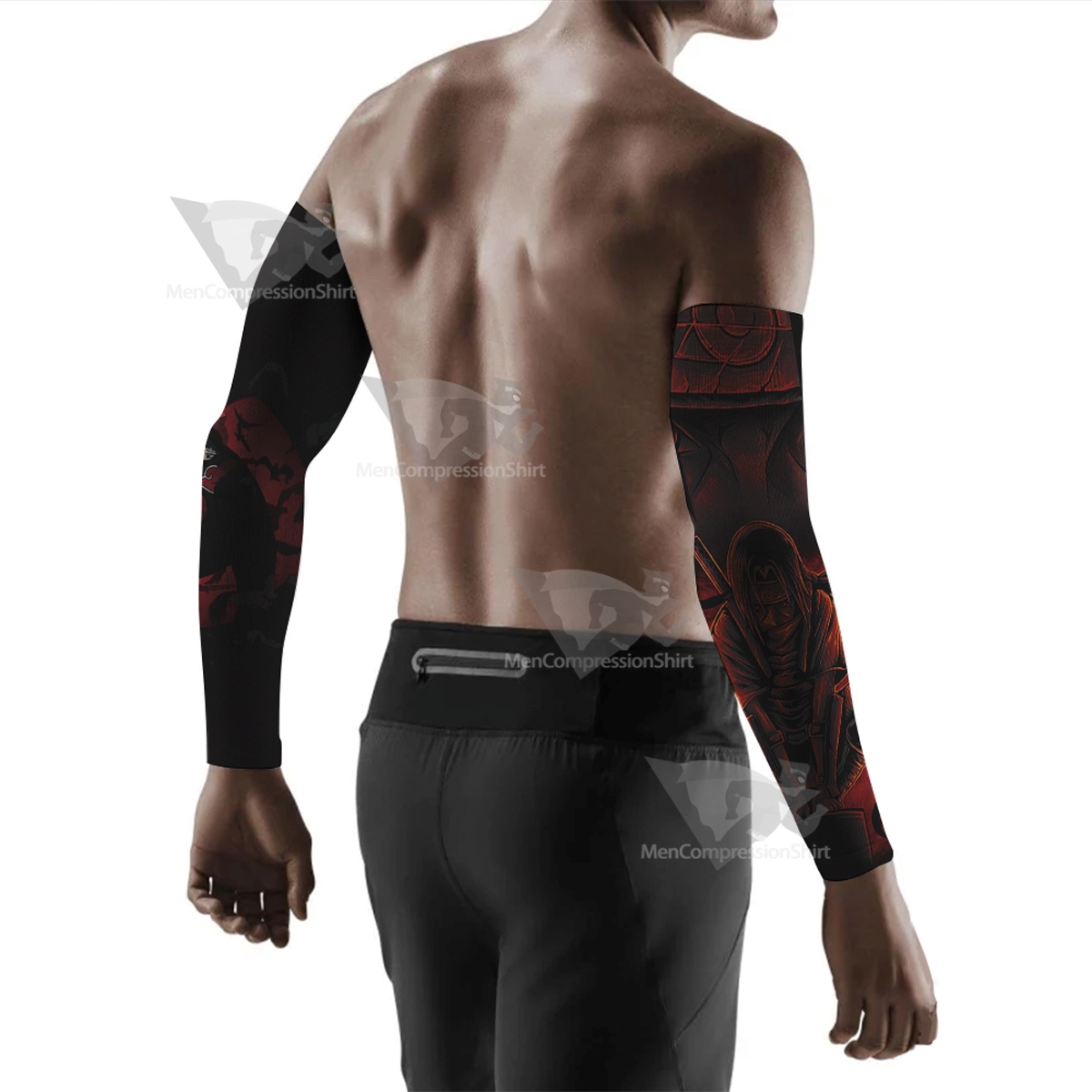 Itachi Mangekyou Sharingan Black Compression Arm Sleeve