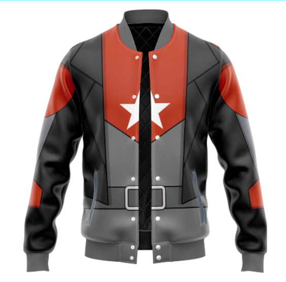 Red Black Star Varsity Jacket