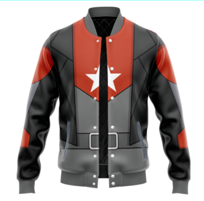 Red Black Star Varsity Jacket