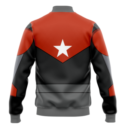 Red Black Star Varsity Jacket