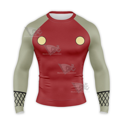 Jiraiya Hokage Red Long Sleeve Compression Shirt