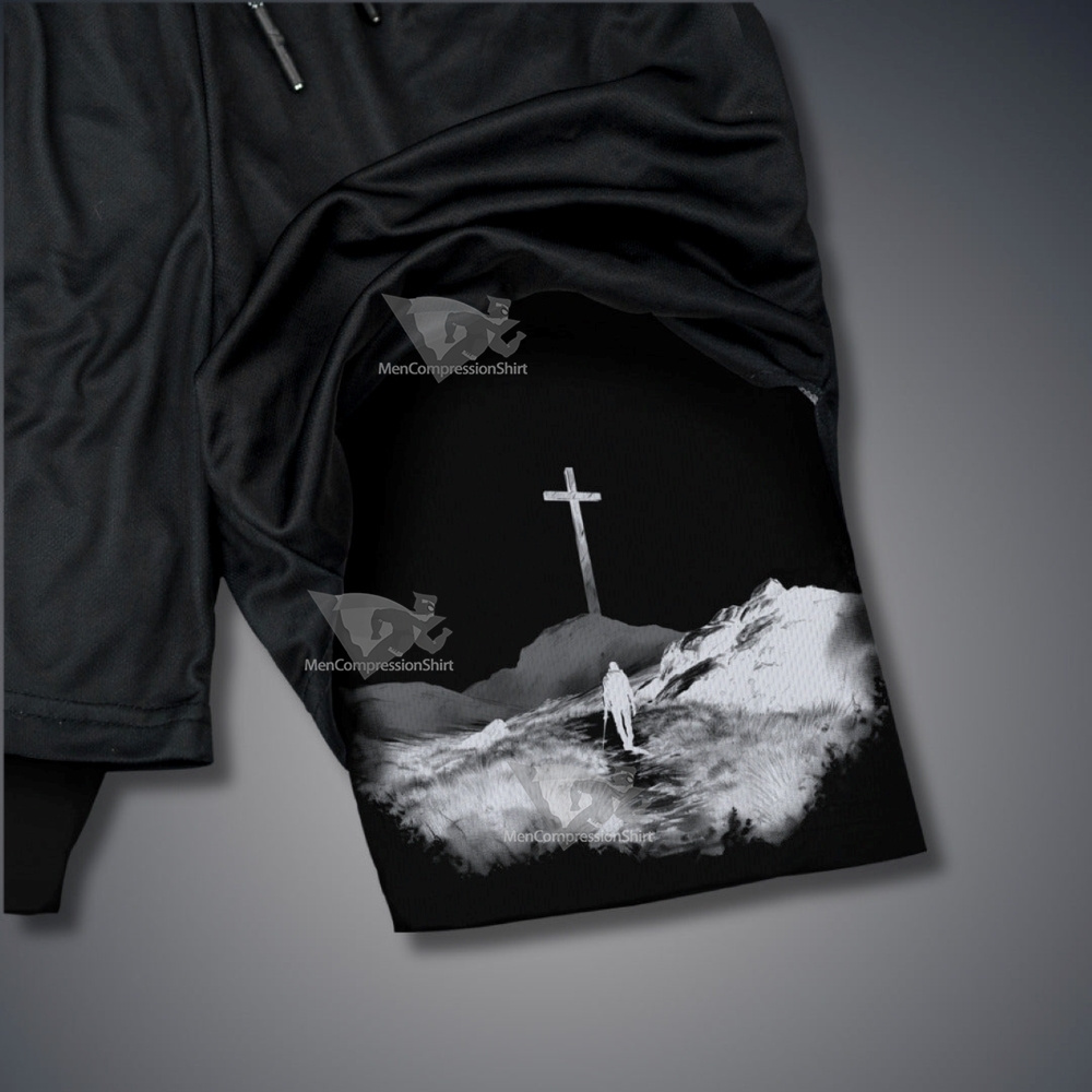 John 14 6 Cross Performance Shorts-MensCompressionShirt