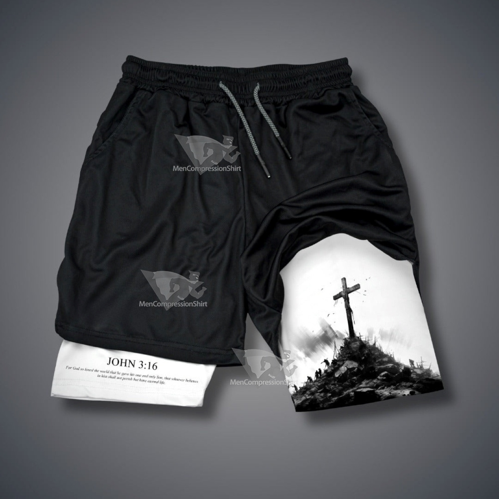 John 3 16 The Cross Performance Shorts