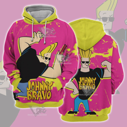 Johnny Bravo Pink Cosplay Hoodie