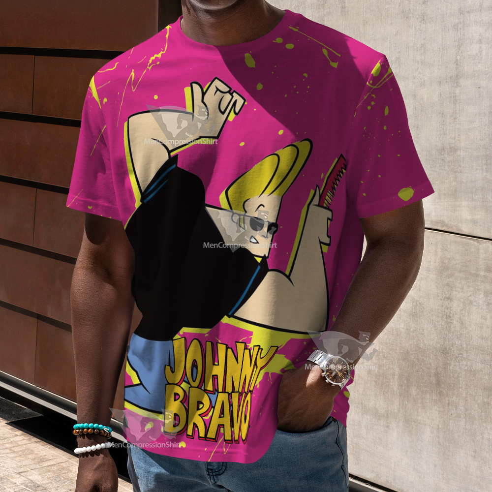 Johnny Bravo Pink Cosplay T-Shirt