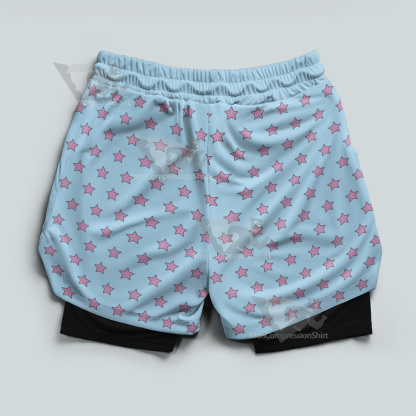 Jojos Bizarre Adventure Johnny Joestar Blue Men Compression Gym Short
