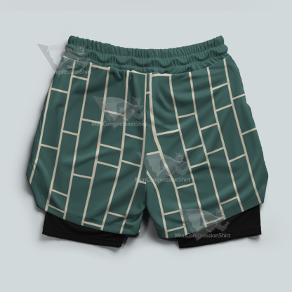Jojos Bizarre Adventure Kuujou Jolyne Blue Men Compression Gym Short