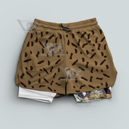 Jojos Bizarre Adventure Kuujou Joutarou Yellow Men Compression Gym Short