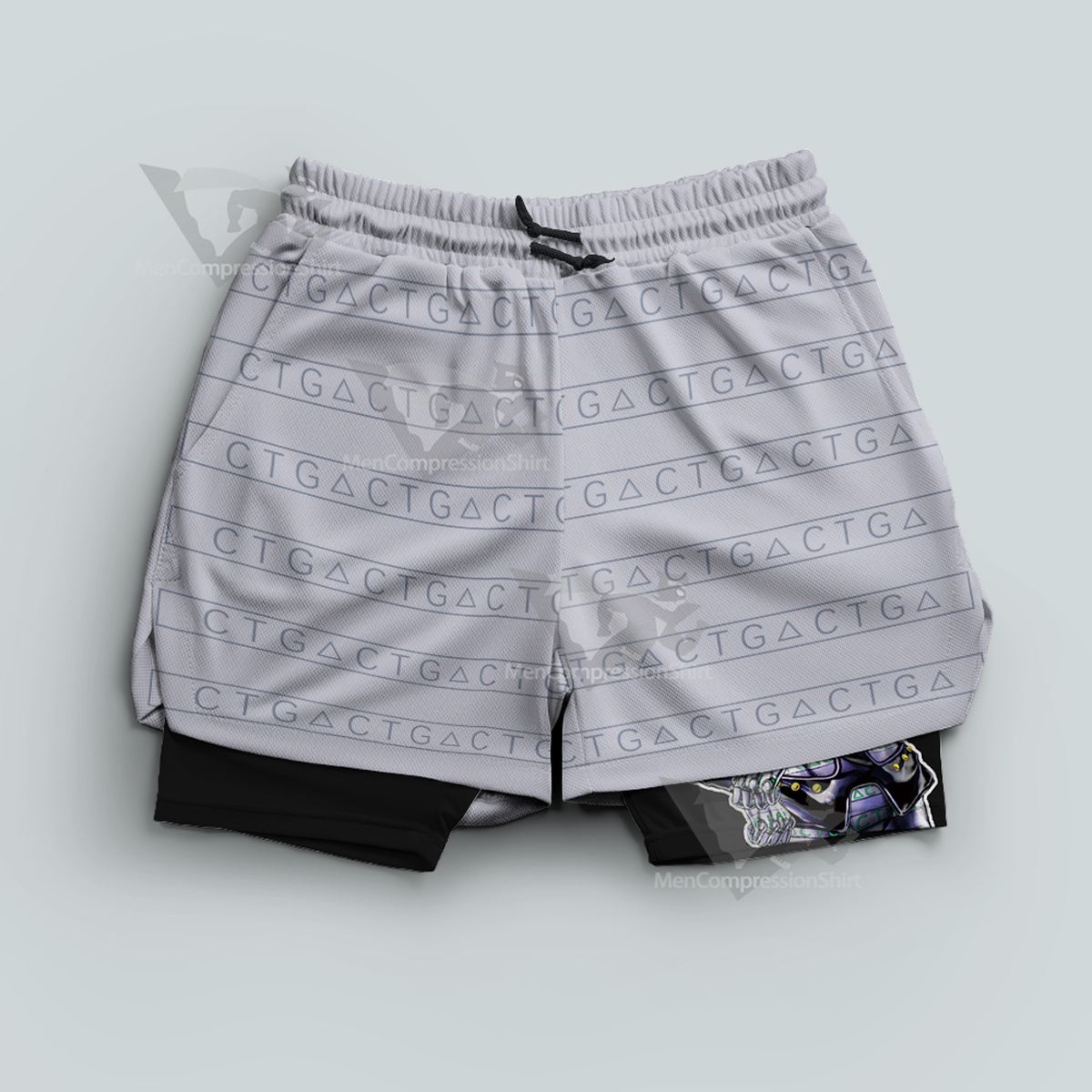 Jojos Bizarre Adventure Whitesnake White Men Compression Gym Short