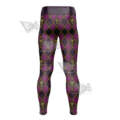 Jojos Bizarre Adventure Yoshikage Kira Purple Mens Compression Legging