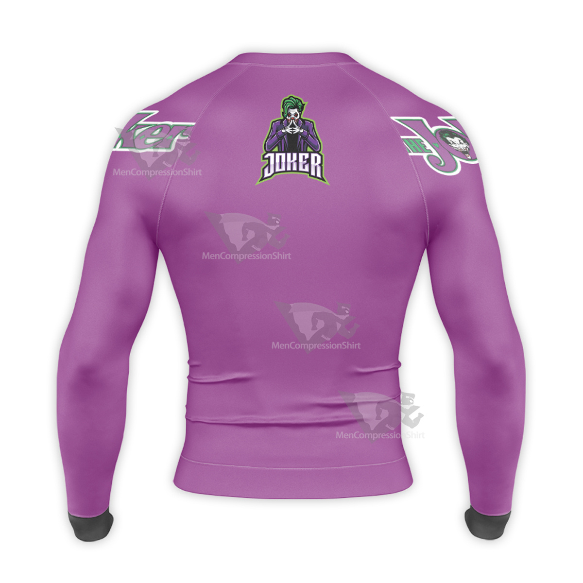 Joker Character Purple Long Sleeve Compression Shirt